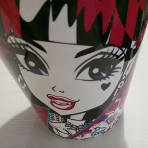 Monster High Stylish Graphic trash Can  with Red and Black Design